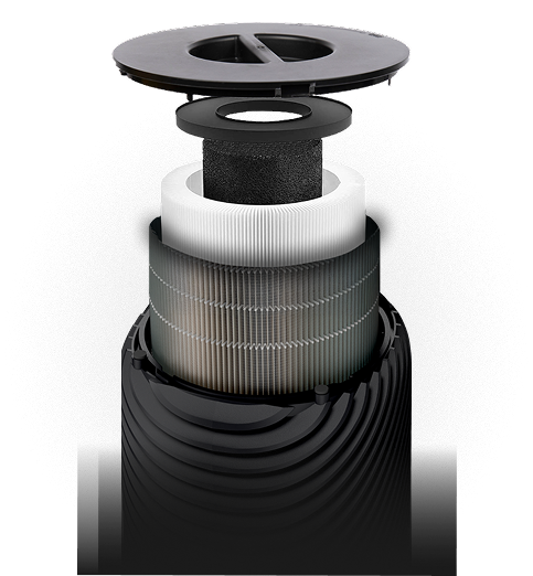 Close-up of PuroAir 130i filter assembly