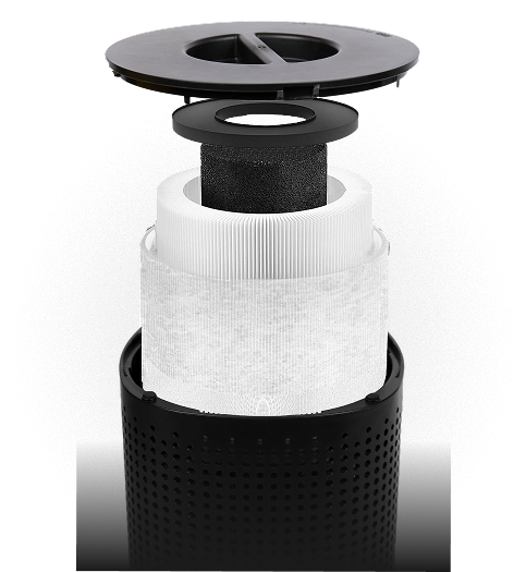 puroair 240 air purifier filter layers on transparent background