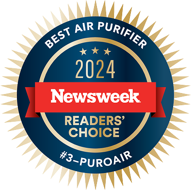Newsweek Readers' Choice Best Air Purifier 2024 3rd place for PuroAir