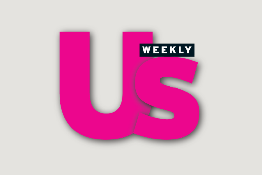 US Weekly logo pink on white background