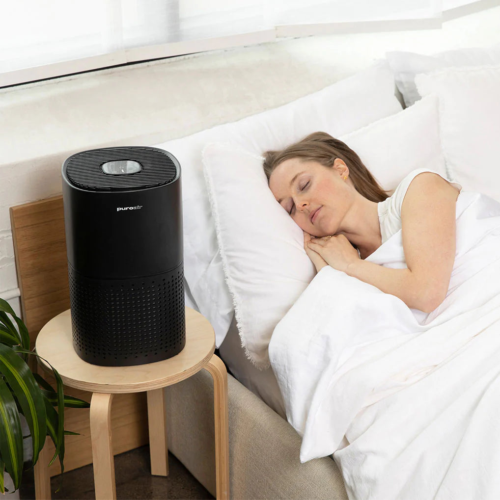 PuroAir 240 Air Purifier Next to Bed