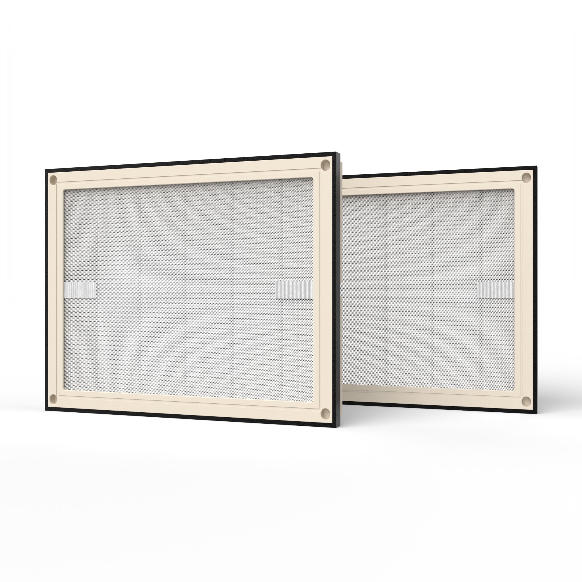 Two PuroAir Lite air filters on white background