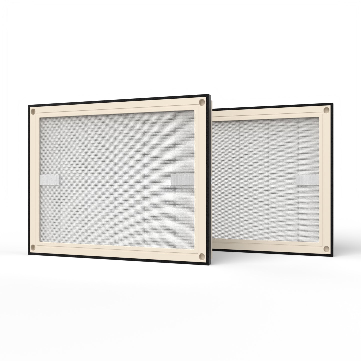 Two PuroAir Lite air filters on white background