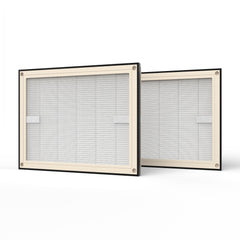 Two PuroAir Lite air filters on white background