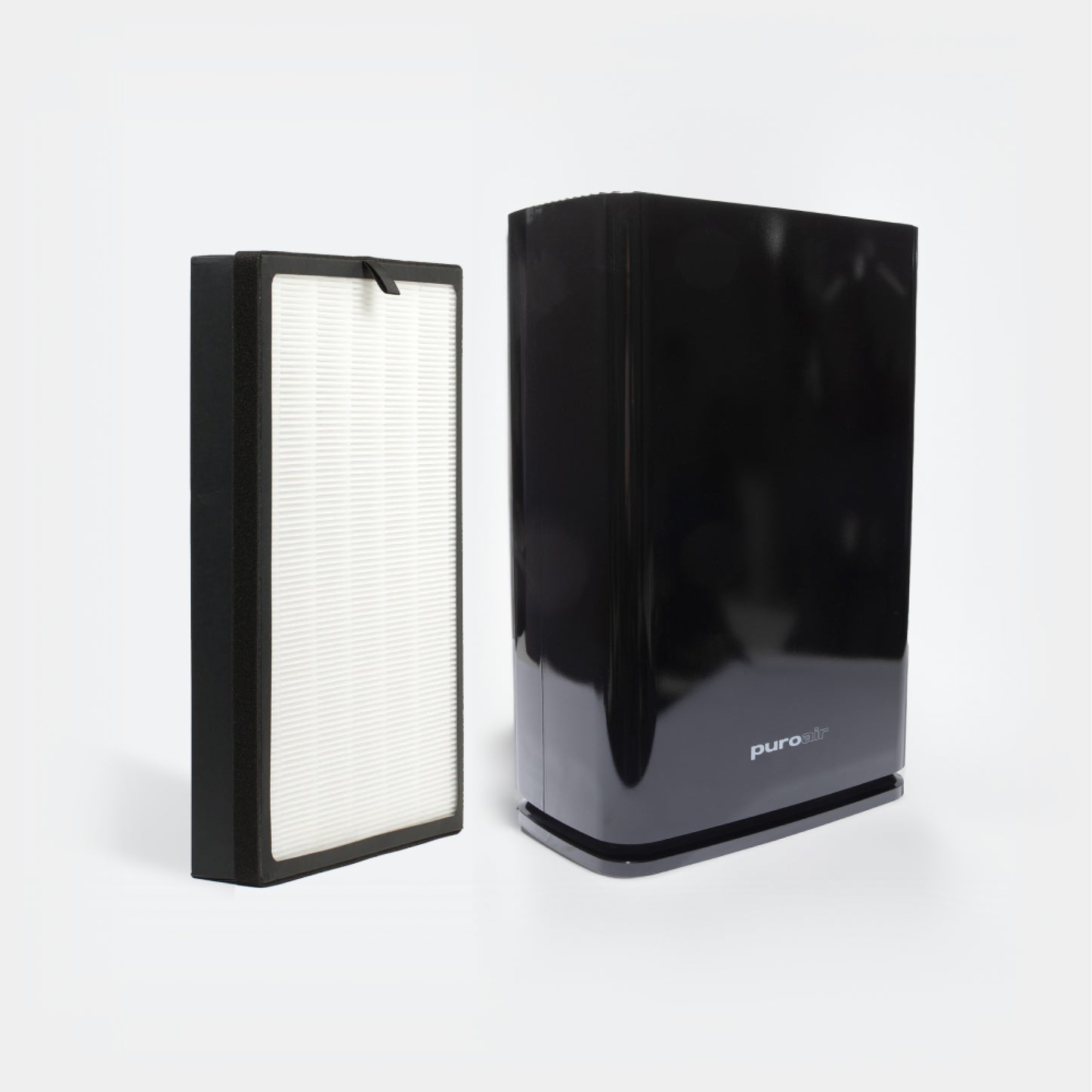 PuroAir 400 Air Purifier and Filter on white background