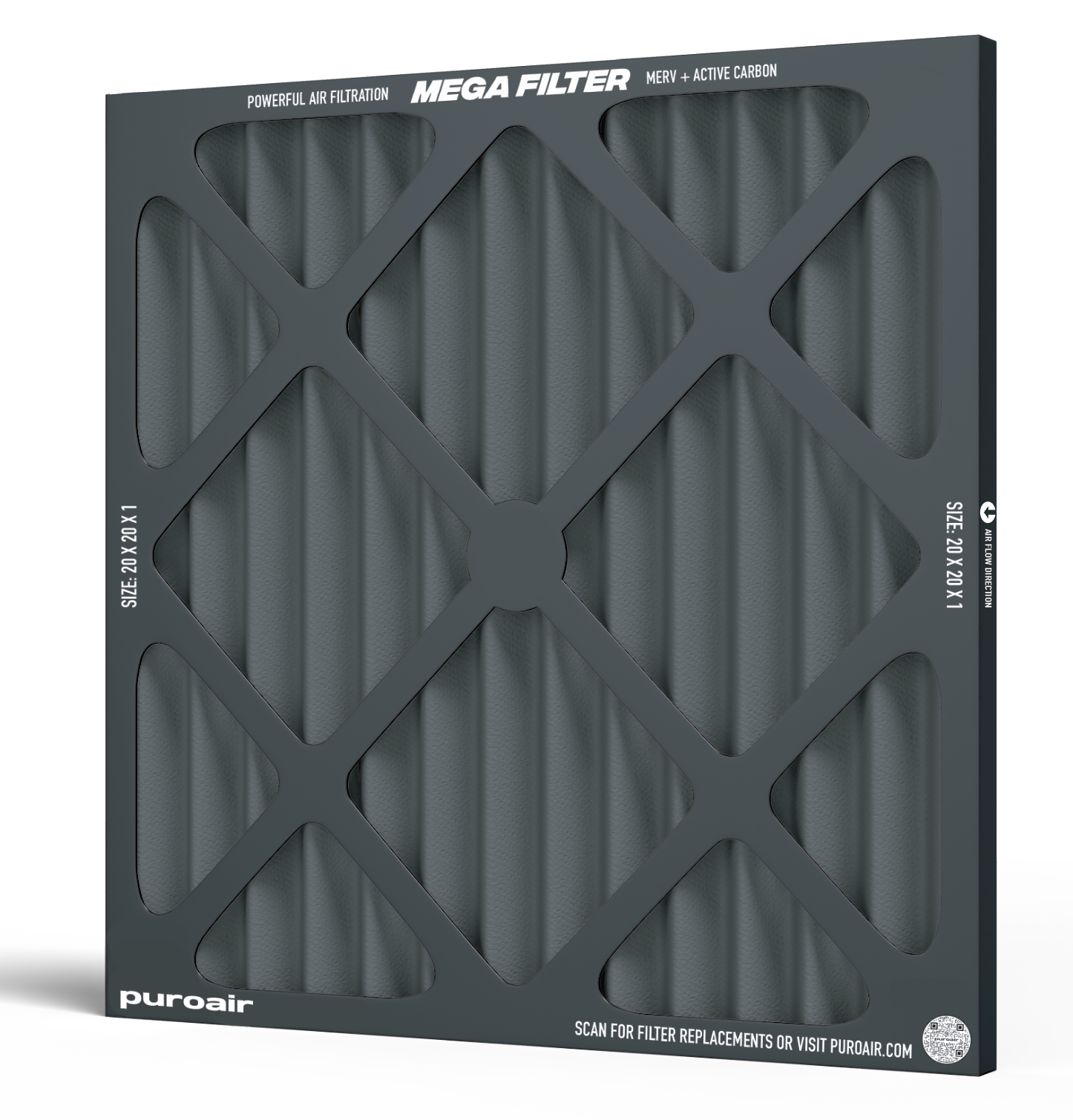 puroair mega hvac air filter 20x20x1