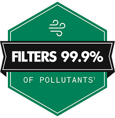 Up to 99.9% filtration⁴