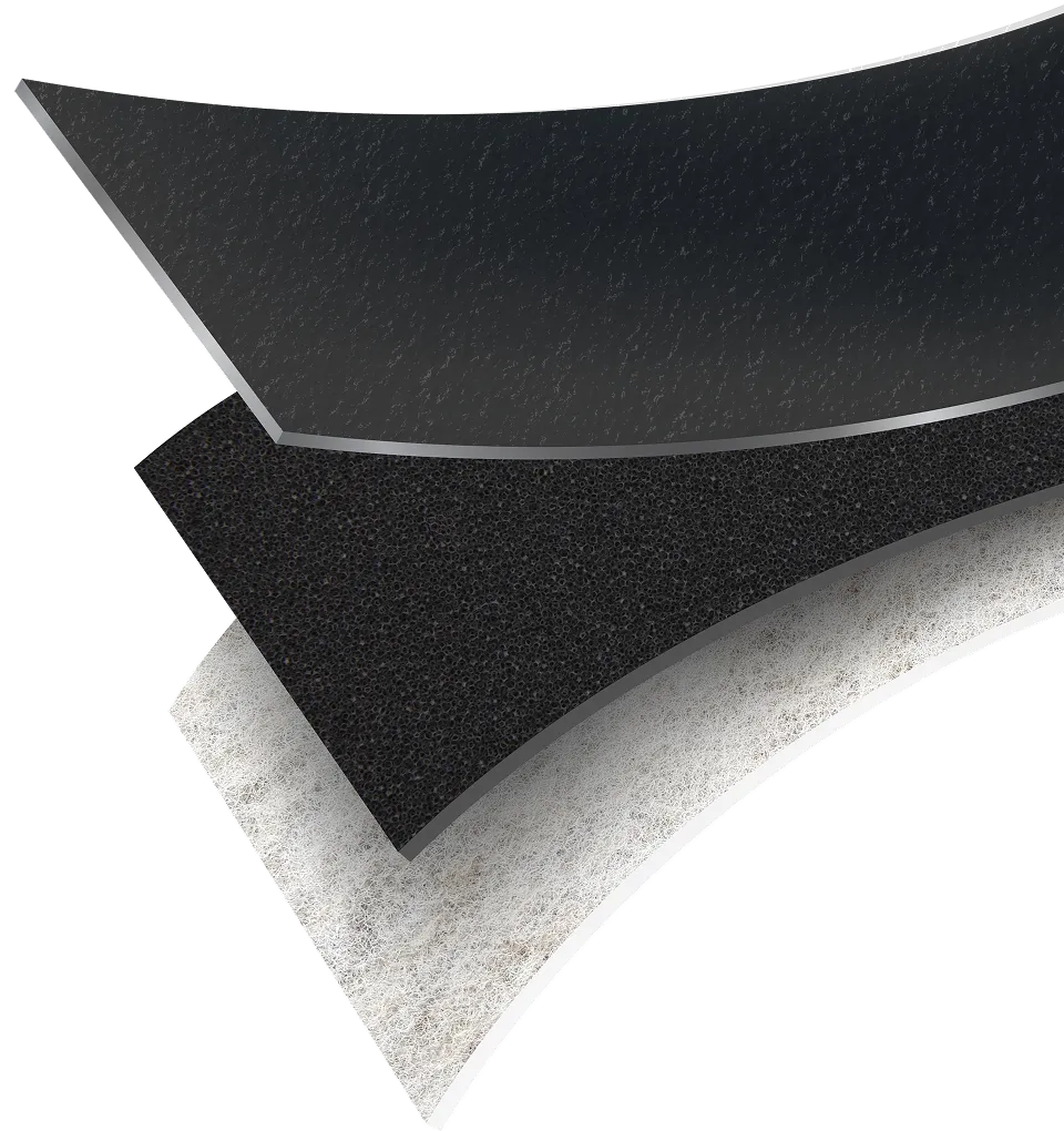 Close-up of PuroAir HVAC filter layers