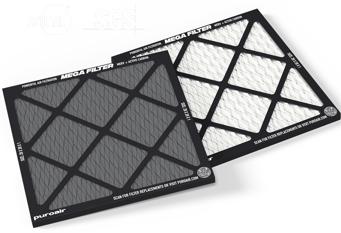 Two Puroair Mega HVAC air filters